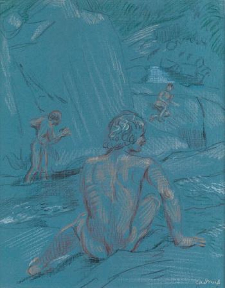 Bathers at a Mountain Stream, Puerto Rico by Paul Cadmus