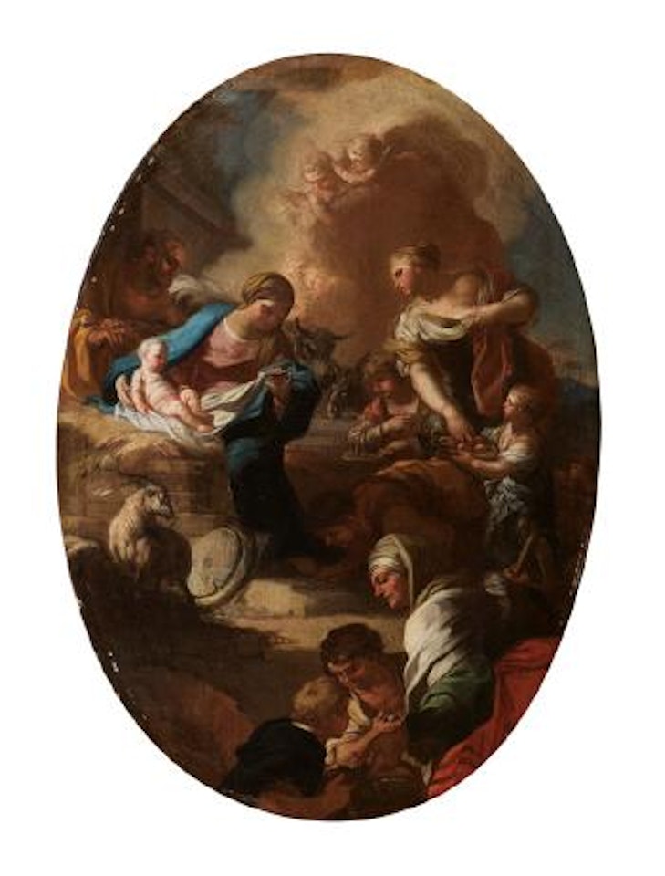 Natività con adorazione dei pastori by Neapolitan School