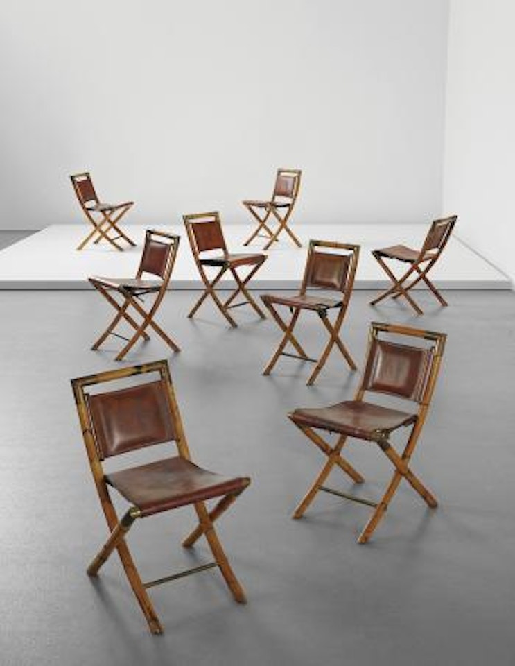 Set of eight 'Folding Chairs' by Gabriella Crespi