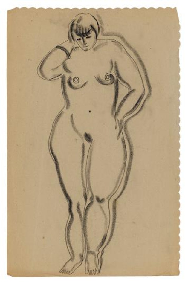 Nude with raised Arm by Sanyu