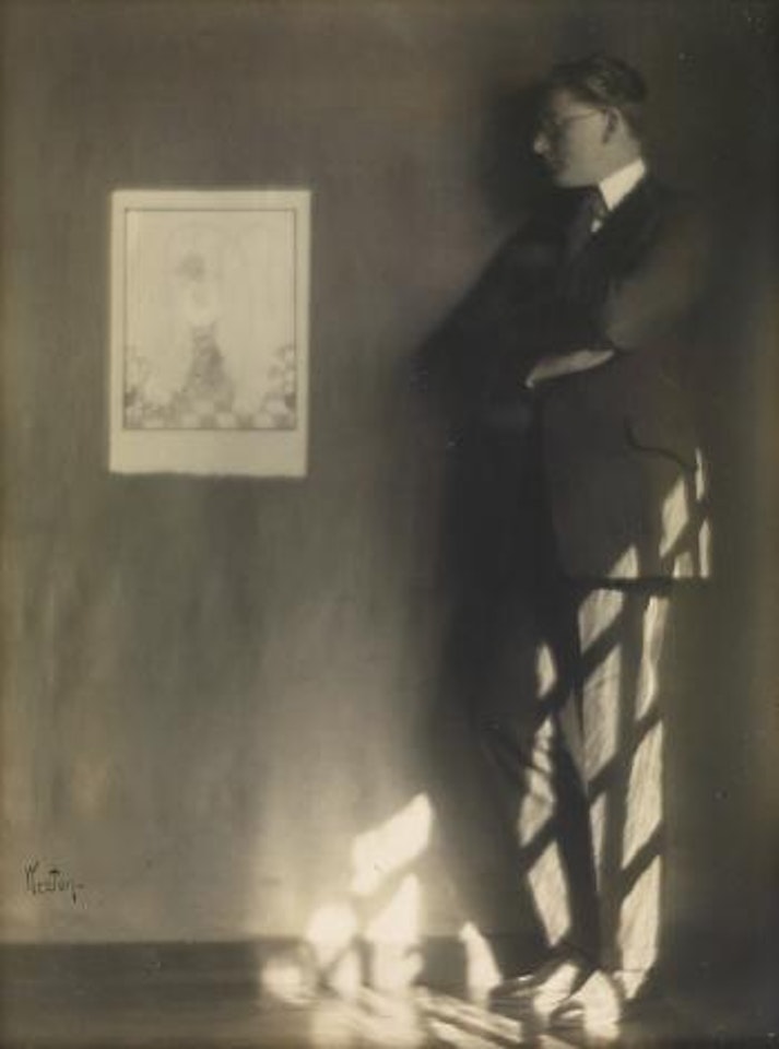 Portrait of a man in sunlight (purportedly Arthur Hopkins) by Edward Weston