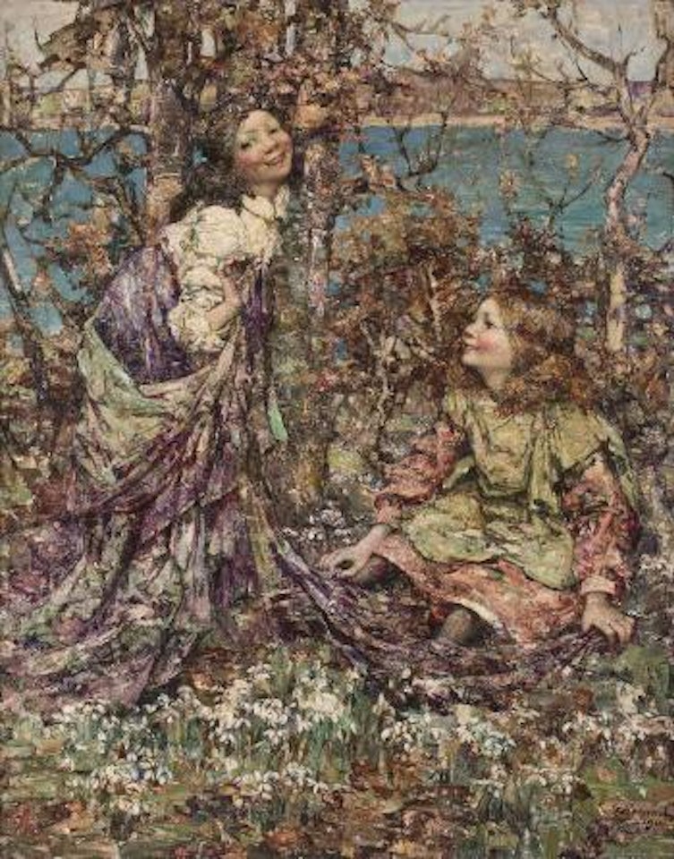 Snowdrops, Brighouse Bay by Edward Atkinson Hornel