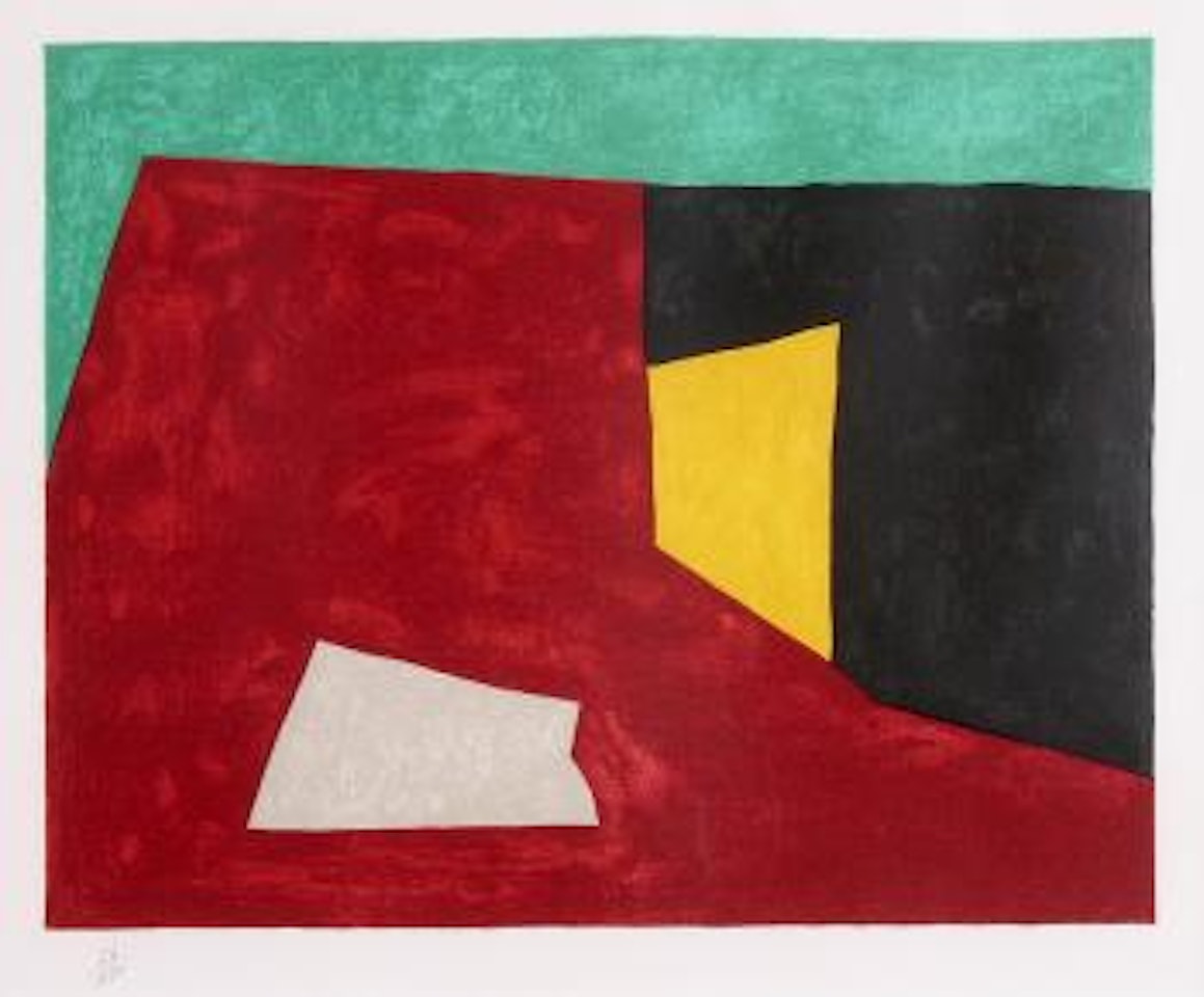 Komposition in Grün, Rot und Gelb by Serge Poliakoff