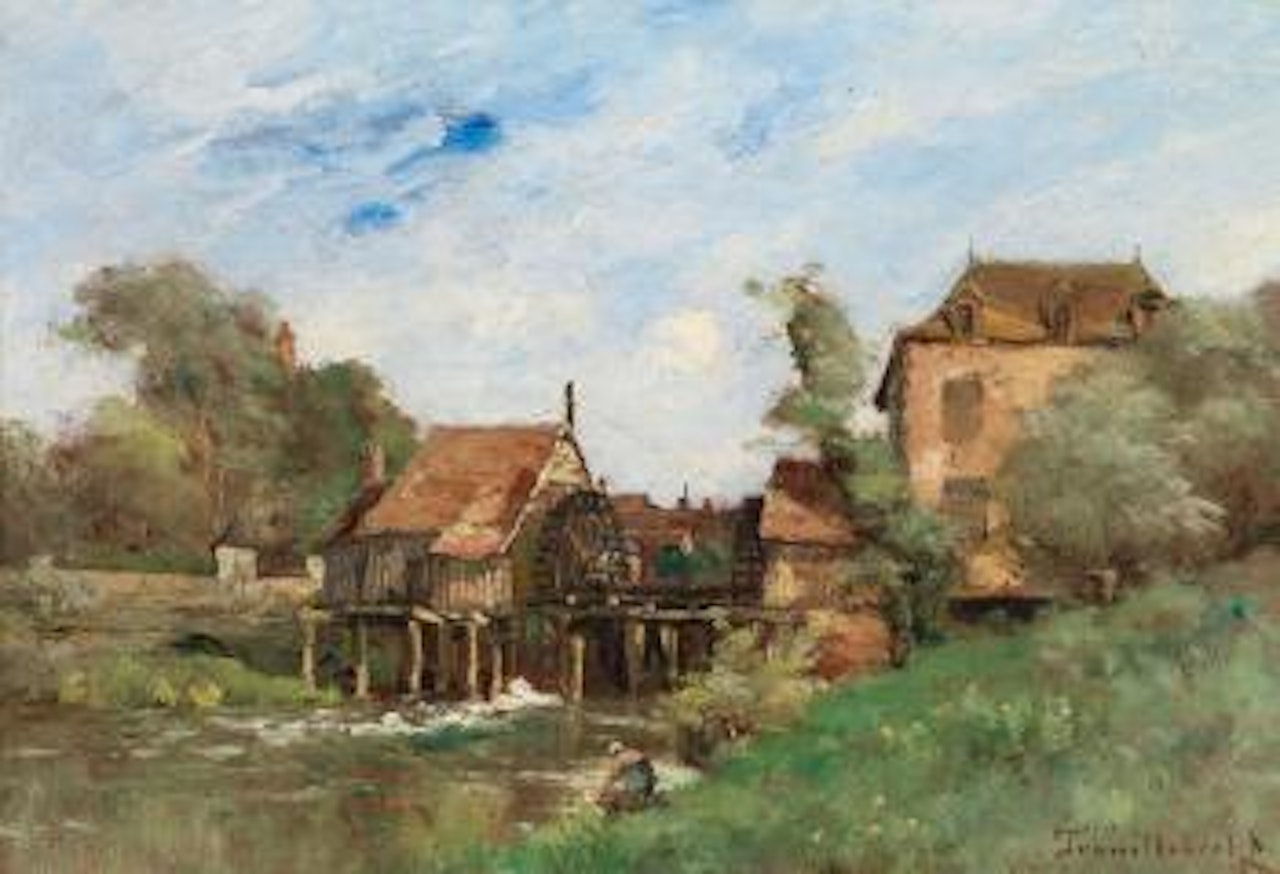 Moulins des Garçonnets à Romorantin (Cher/Sauldre) by Paul Désiré Trouillebert