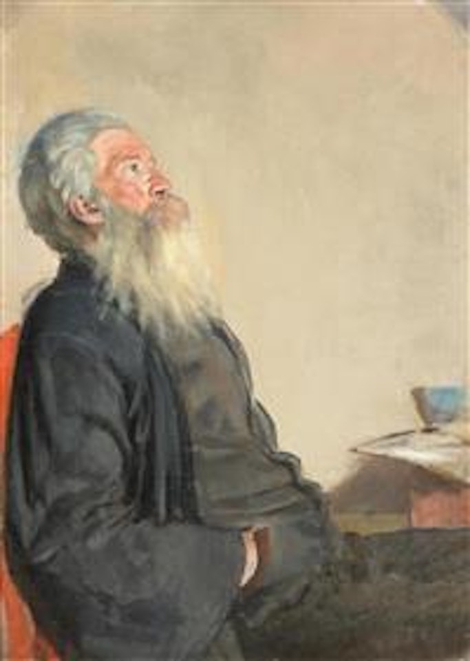 Old Man Contemplating by Ferdinand Hodler