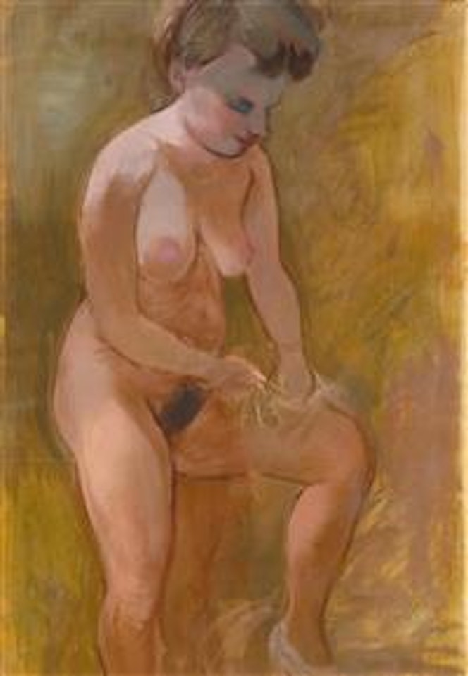 Eva - Woman Undressing by George Grosz