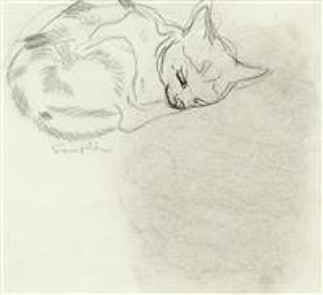 Chaton Endormi by Leonard Tsuguharu Foujita