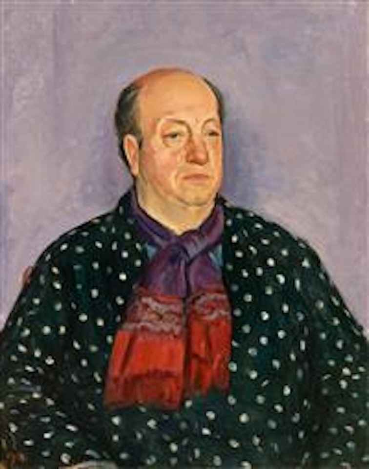 Portrait De L'acteur Harry Baur Au Foular Rouge by Takanori Oguiss