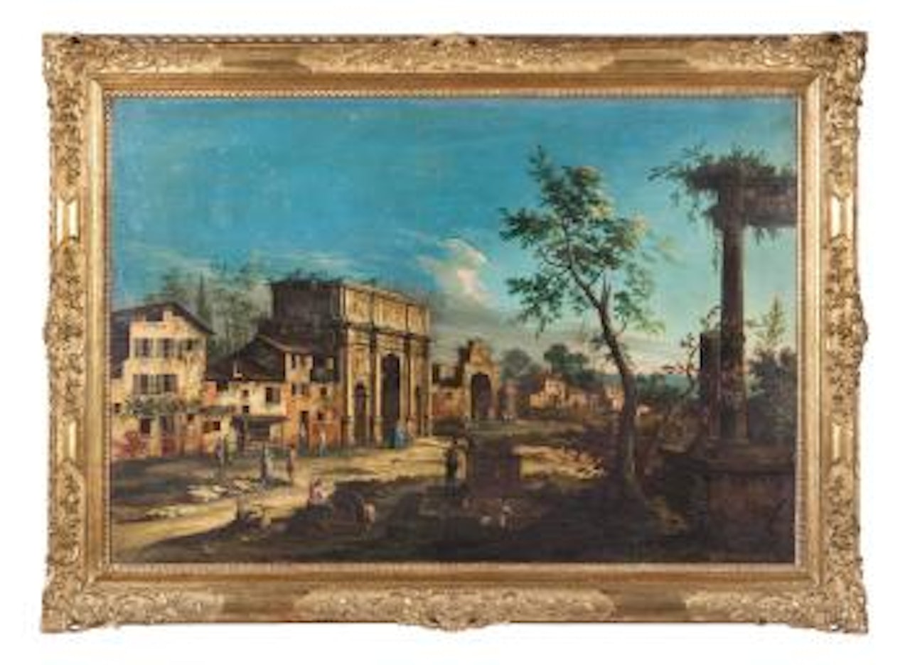 Paesaggio con rovine classiche by Apollonio Domenichini
