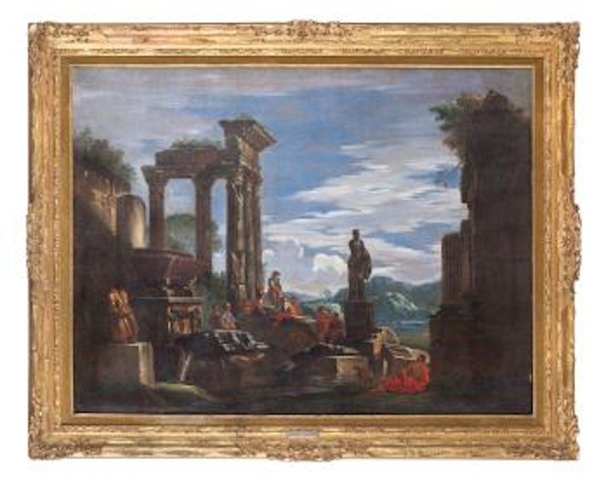 Capriccio architettonico con figure by Giovanni Ghisolfi