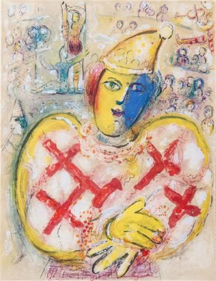 Clown en jaune et rouge by Marc Chagall