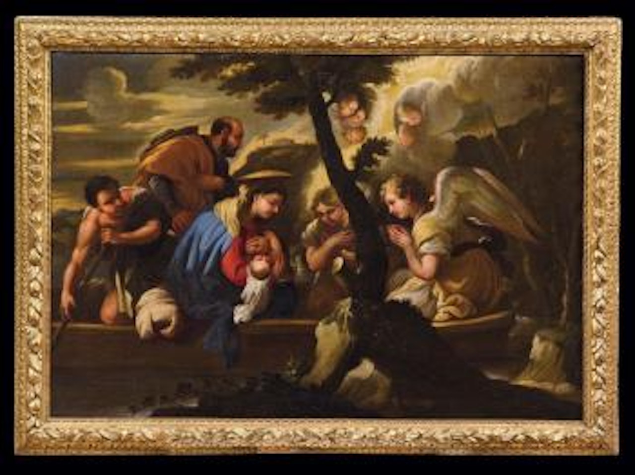 Sacra Famiglia che Fugge in Egitto su una Barca by Circle of Luca Giordano