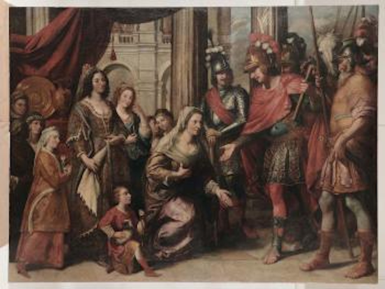 Alessandro Magno riceve omaggio dalla famiglia di Re Dario by Domenico Fiasella