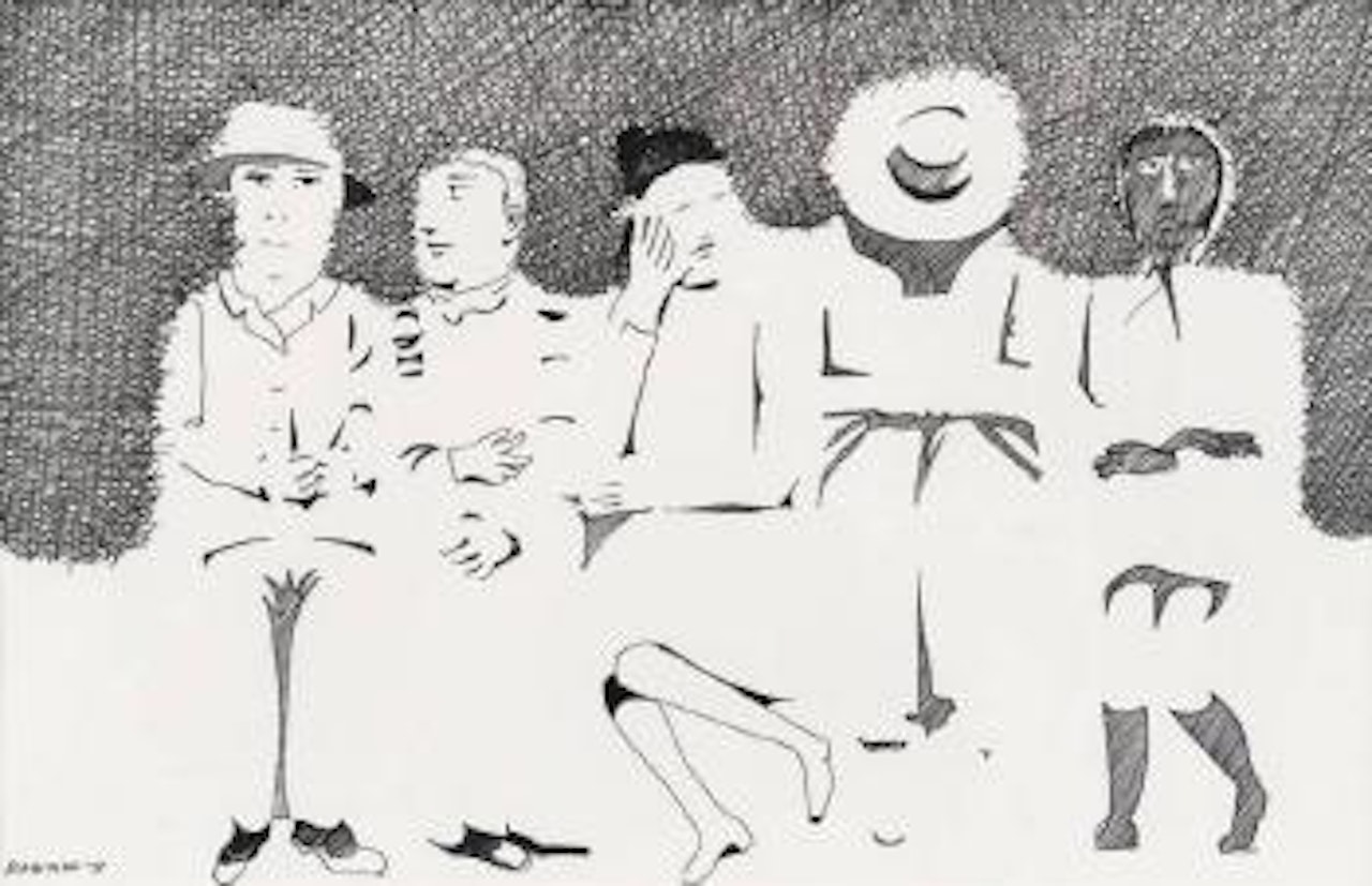Metro station by Charles Blackman