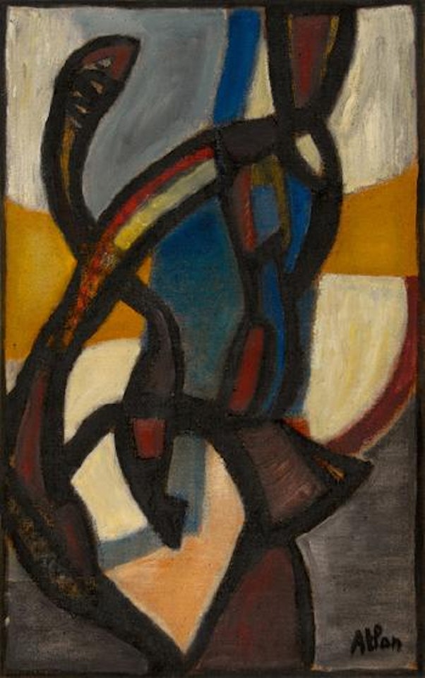 Homme et serpent by Jean Atlan