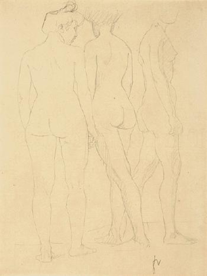 Drei weibliche Aktstudien by Félix Vallotton