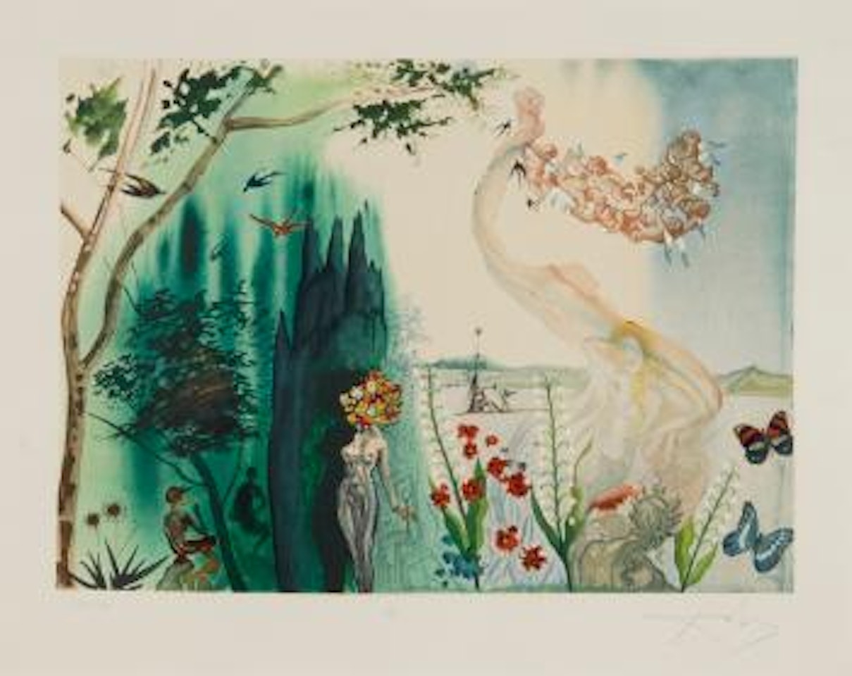 2 sheets from 'Die vier Jahreszeiten' (Spring & Winter) by Salvador Dali