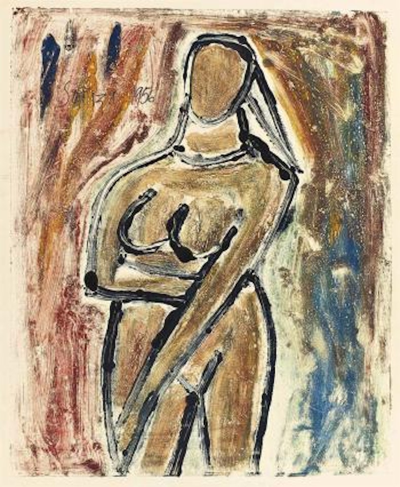 Untitled (Standing Nude) by Francis Newton Souza