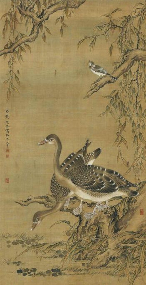 Birds and Willow by Shen Quan
