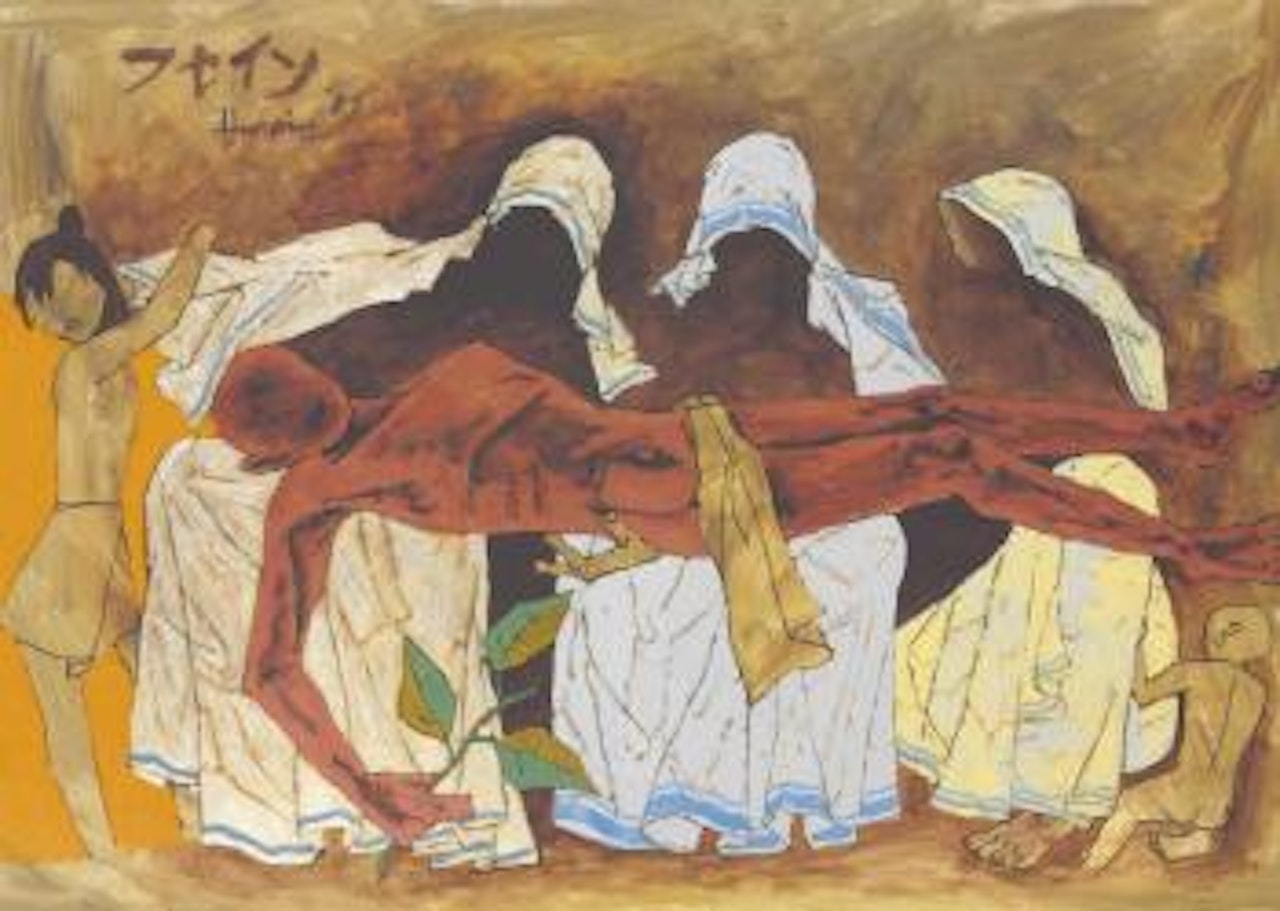 Untitled (Pieta) by M.F. Husain