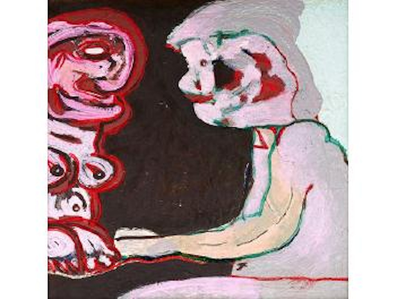 Oedipus and the Sphinx by Robert Hodgins
