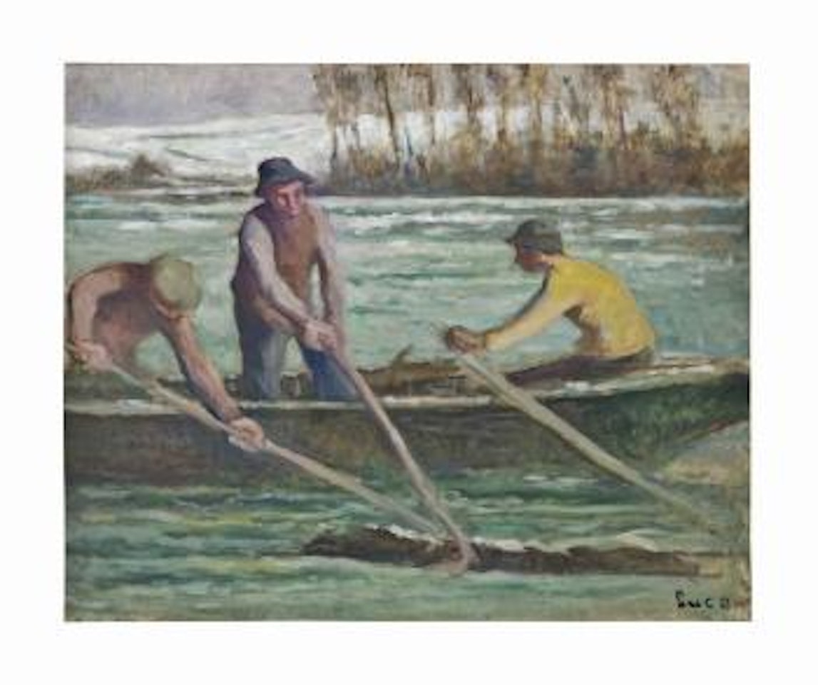 Méricourt, les ramasseurs de bois by Maximilien Luce