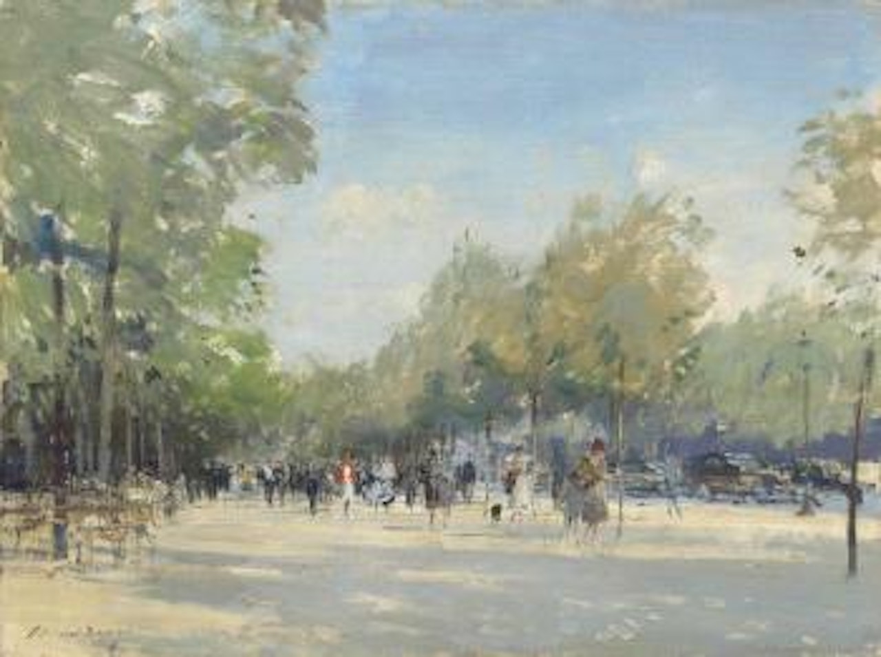 The Champs-Élysées by the Marigny theatre, Paris by Edward Seago