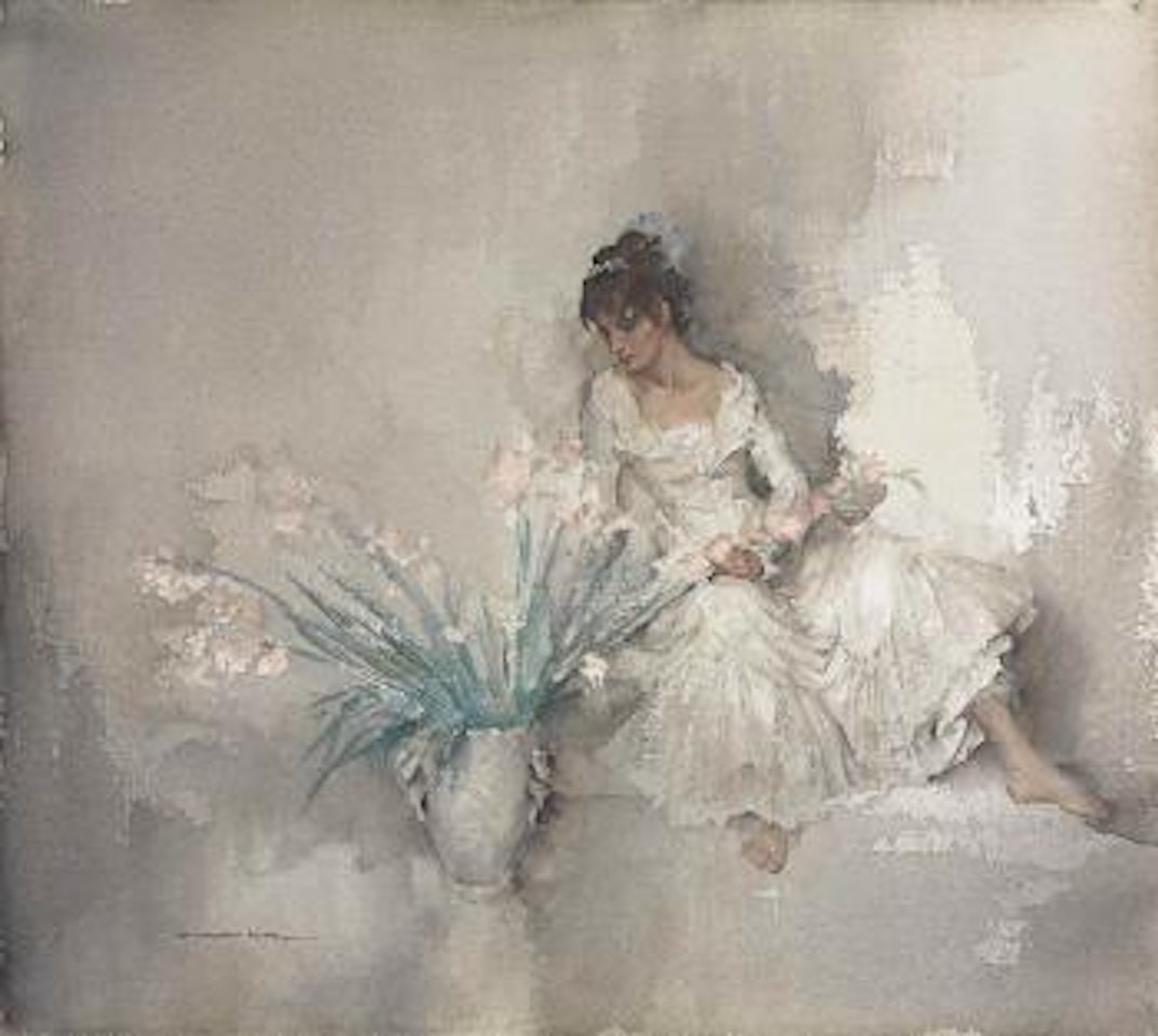 A gift of Gladioli: Cecilia by William Russell Flint
