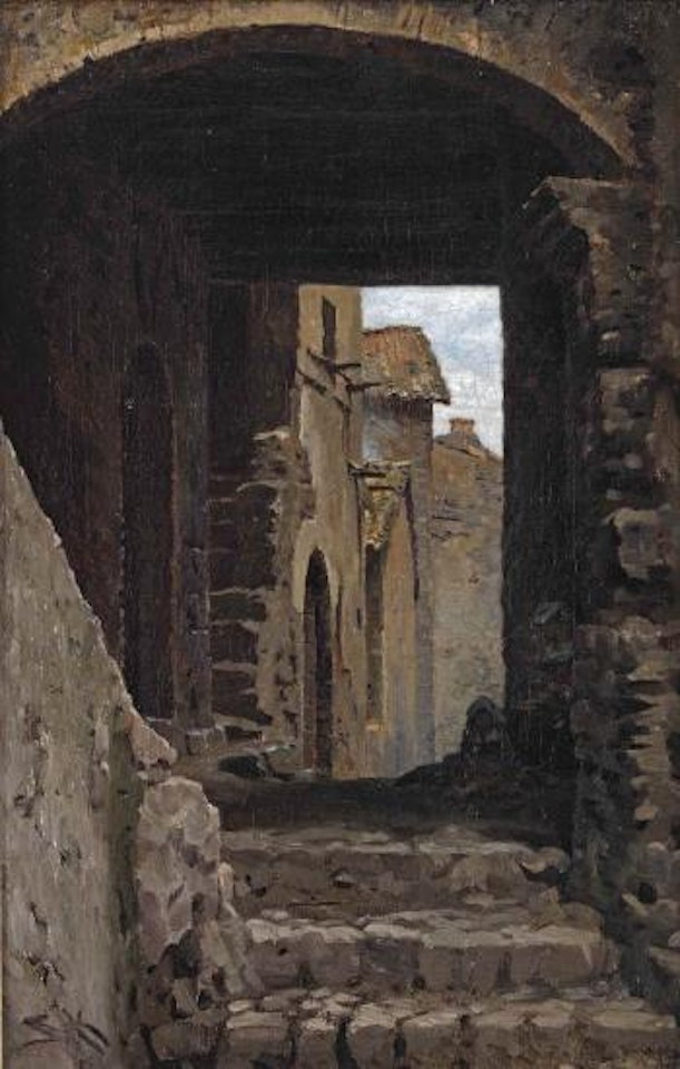 On the stairs, Sora by Peder Severin Kröyer
