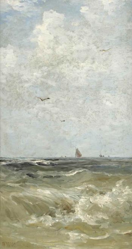 Breakers along the Dutch coast by Hendrik-Willem Mesdag