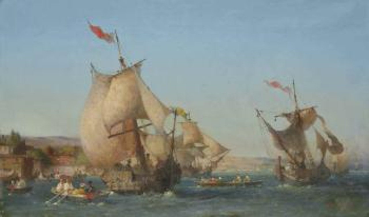 Dhows on the Bosphorus by Germain-Fabius Brest