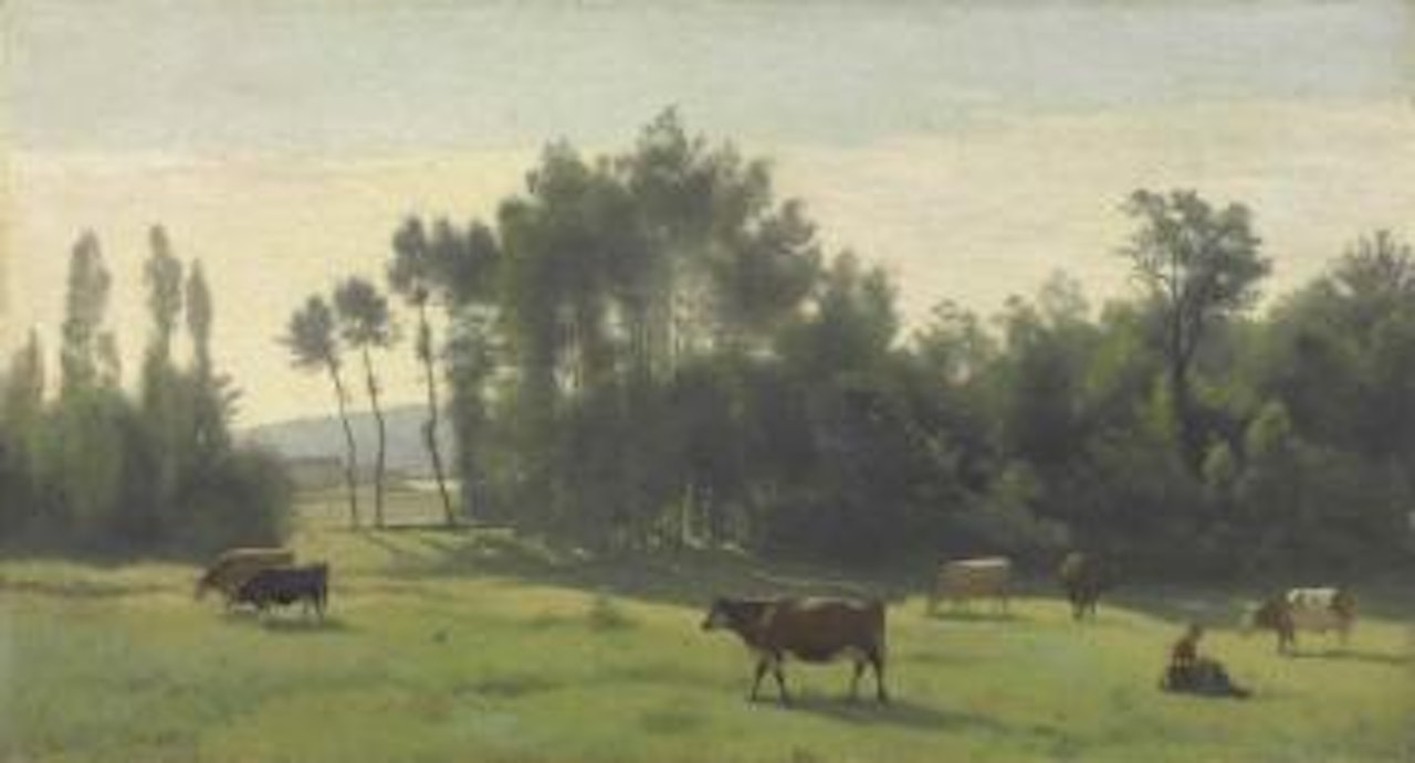 Paturages à l’aurore, Limousin by Jean Baptiste Camille Corot