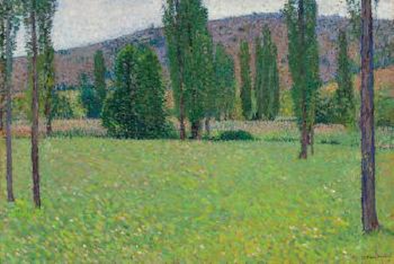 Peupliers dans la vallée du Vert by Henri Jean Guillaume Martin