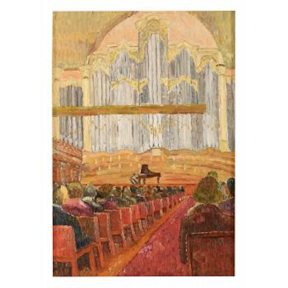 Lili Kraus in the town hall by Grace Cossington Smith
