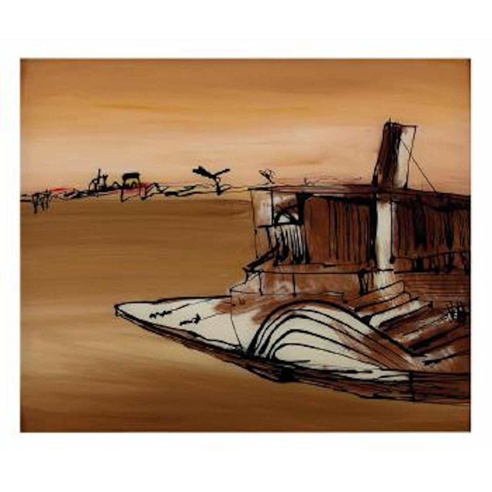 Murray paddle steamer by Sidney Nolan