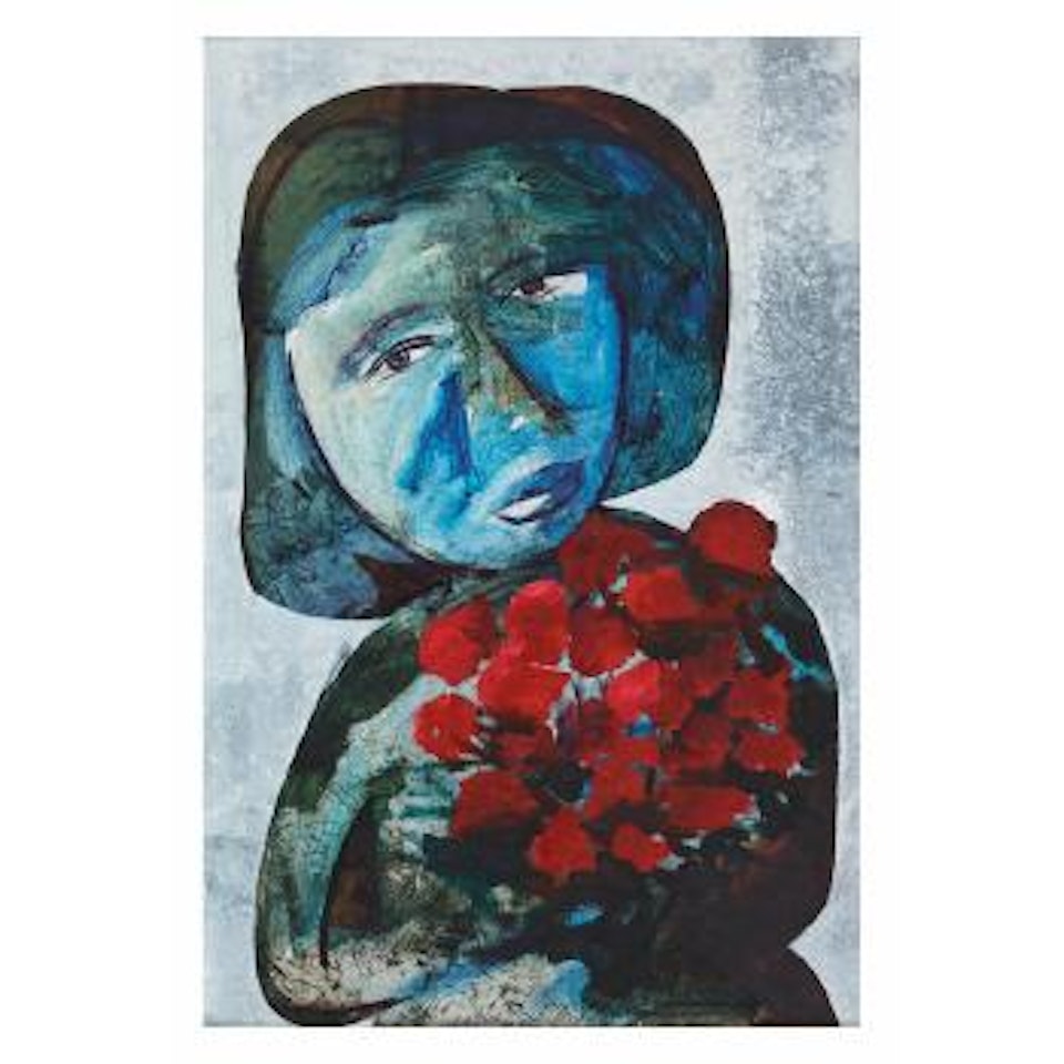 Red bloom by Charles Blackman