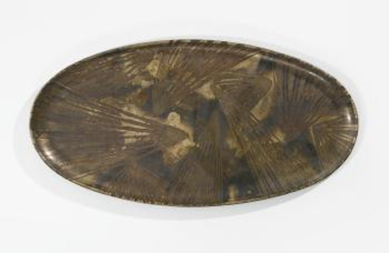 Dinanderie Oval Platter by Jean Dunand