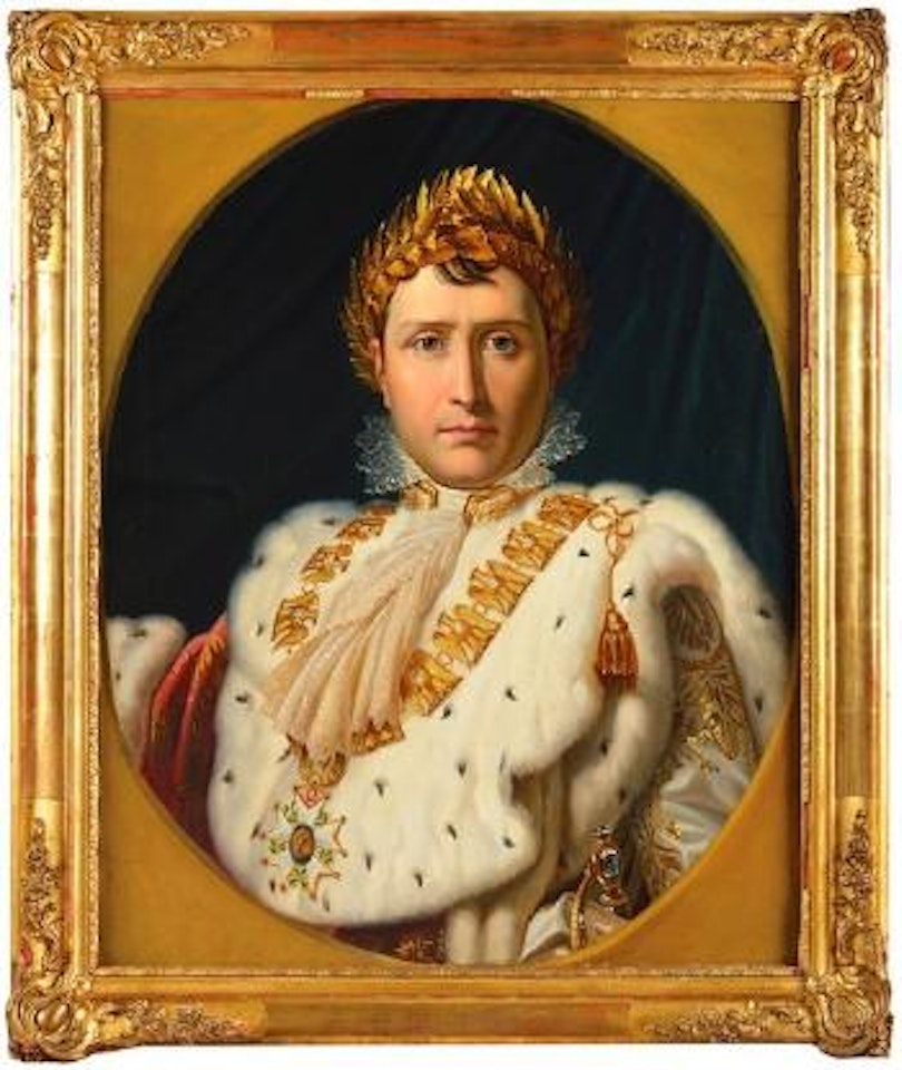 L'Empereur Napoléon Ier en tenue de sacre, portant le grand collier de la Légion d'honneur by François Gérard
