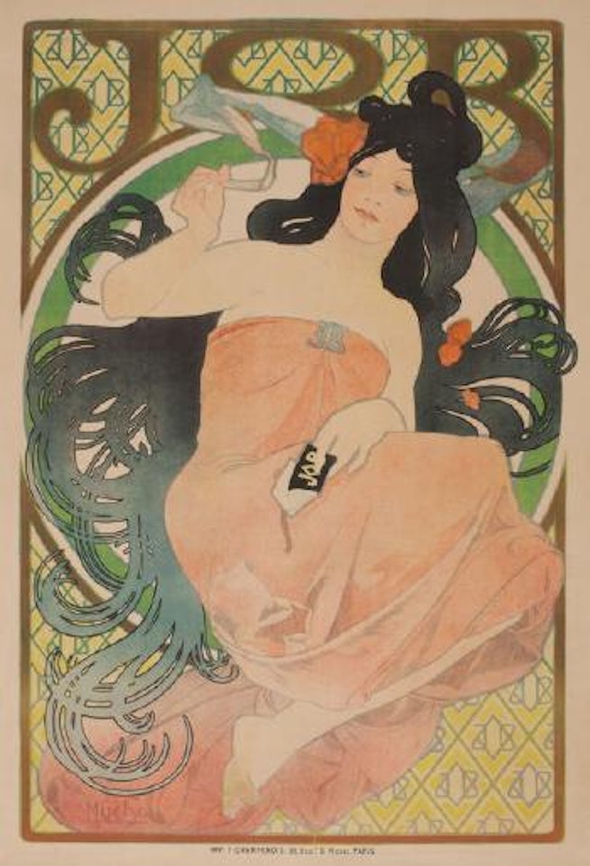 Job Cigarette Papers by Alphonse Mucha
