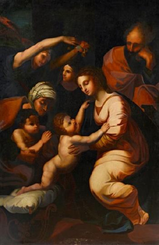 Sainte Famille, Elizabeth et Saint Jean-Baptiste enfant by Italian School