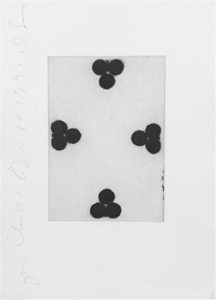 Playing Cards (Four of Clubs) by Donald Sultan