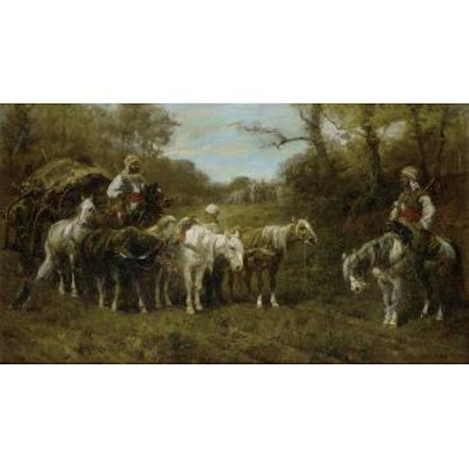 A Halted Caravan by Adolf Schreyer