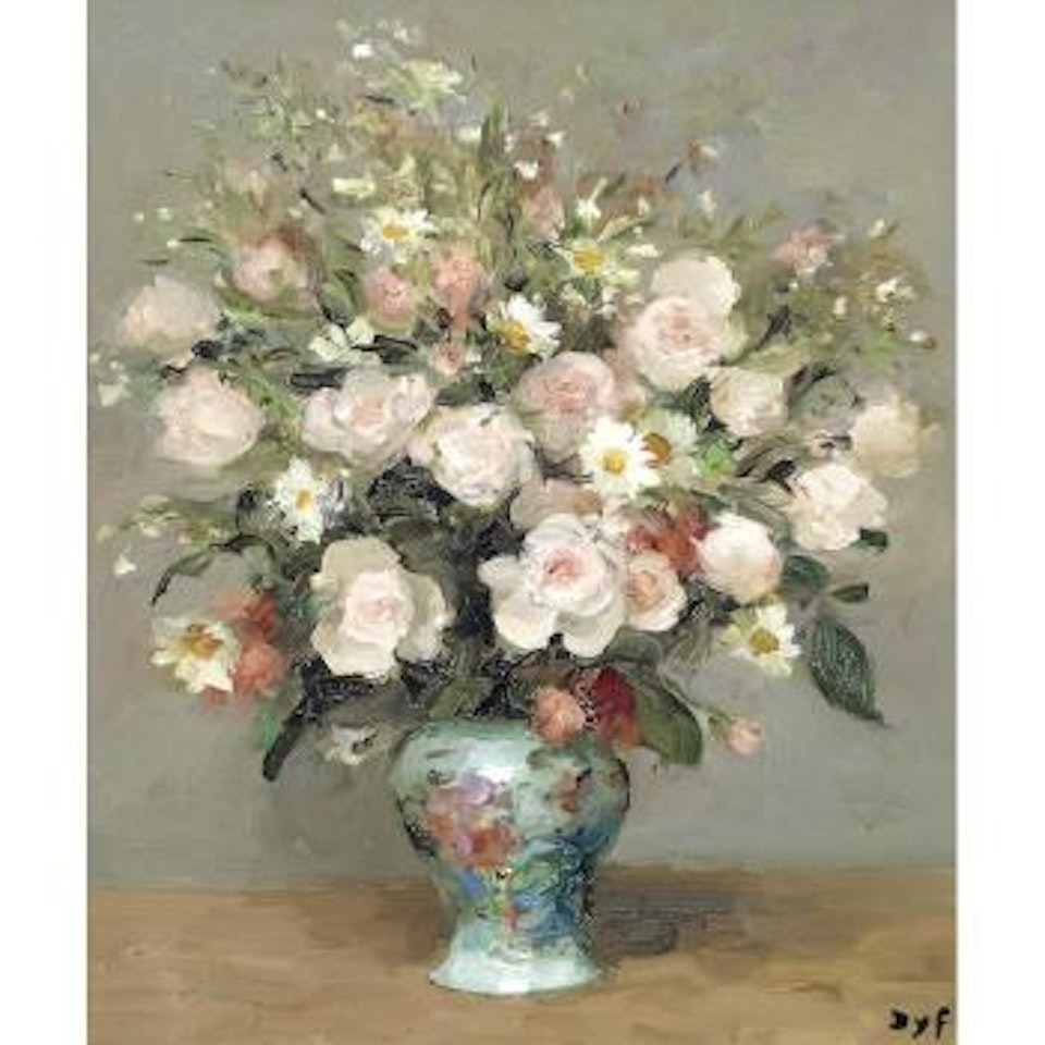 Roses et gypsophiles by Marcel Dyf