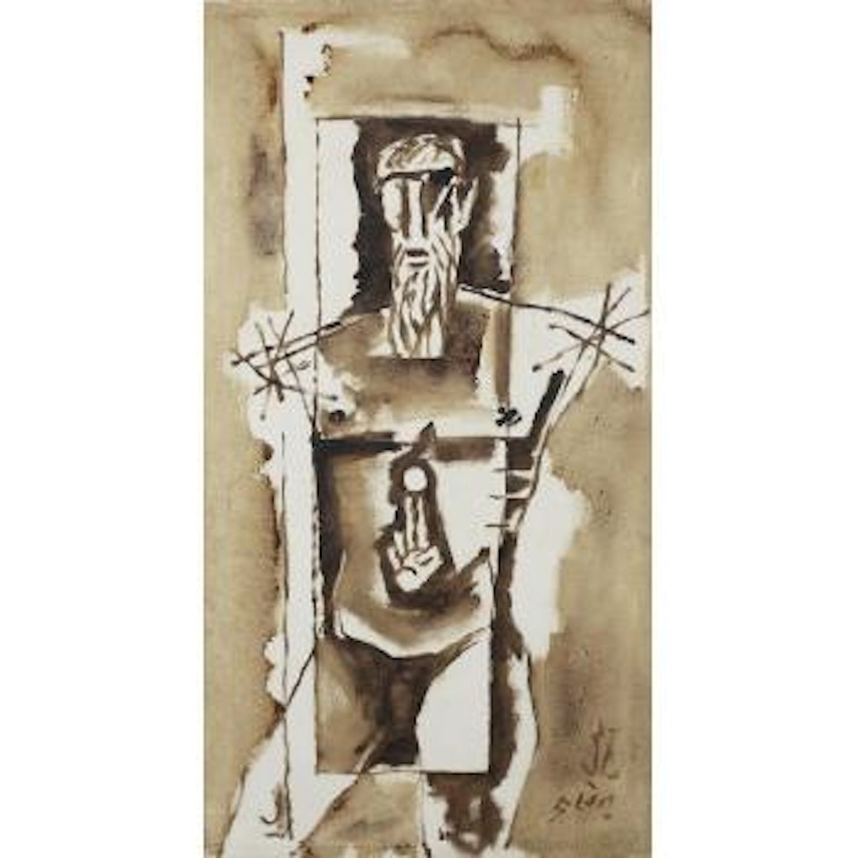 Untitled (Self Portrait) by M.F. Husain