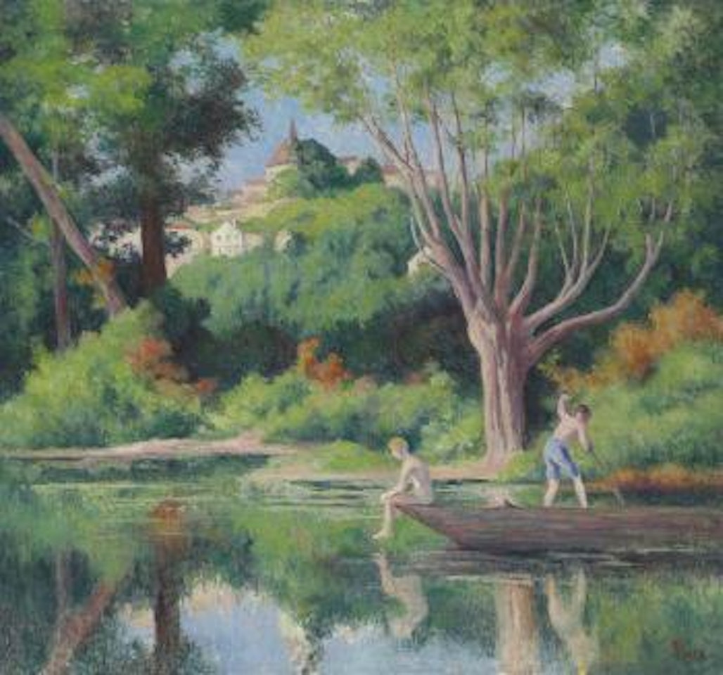 Rolleboise, la baignade by Maximilien Luce