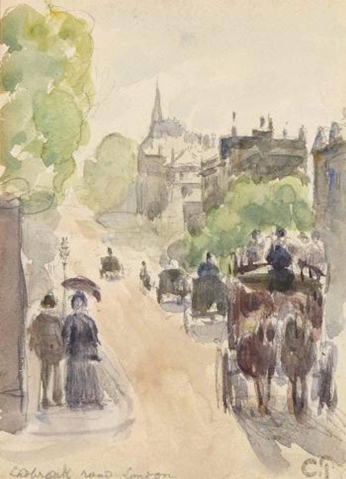 Ladbroke Road, London by Camille Pissarro