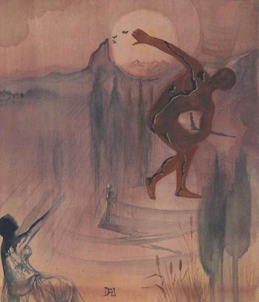 Discobole (illustration pour le projet de l’ouvrage d’Homère, L’Odyssée) by Salvador Dali