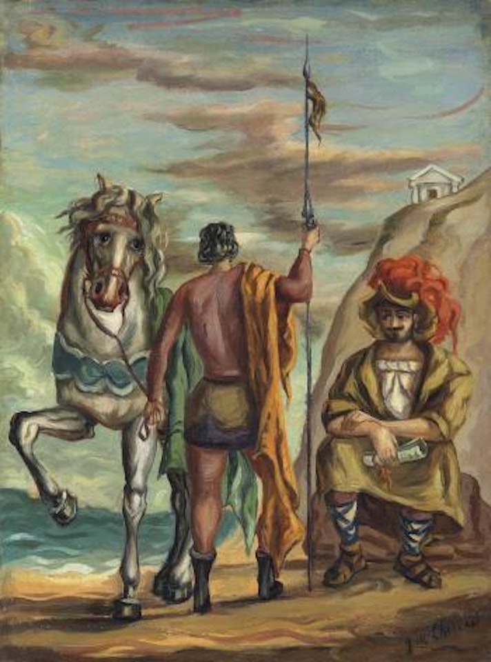 Cavaliere e scudiero by Giorgio de Chirico