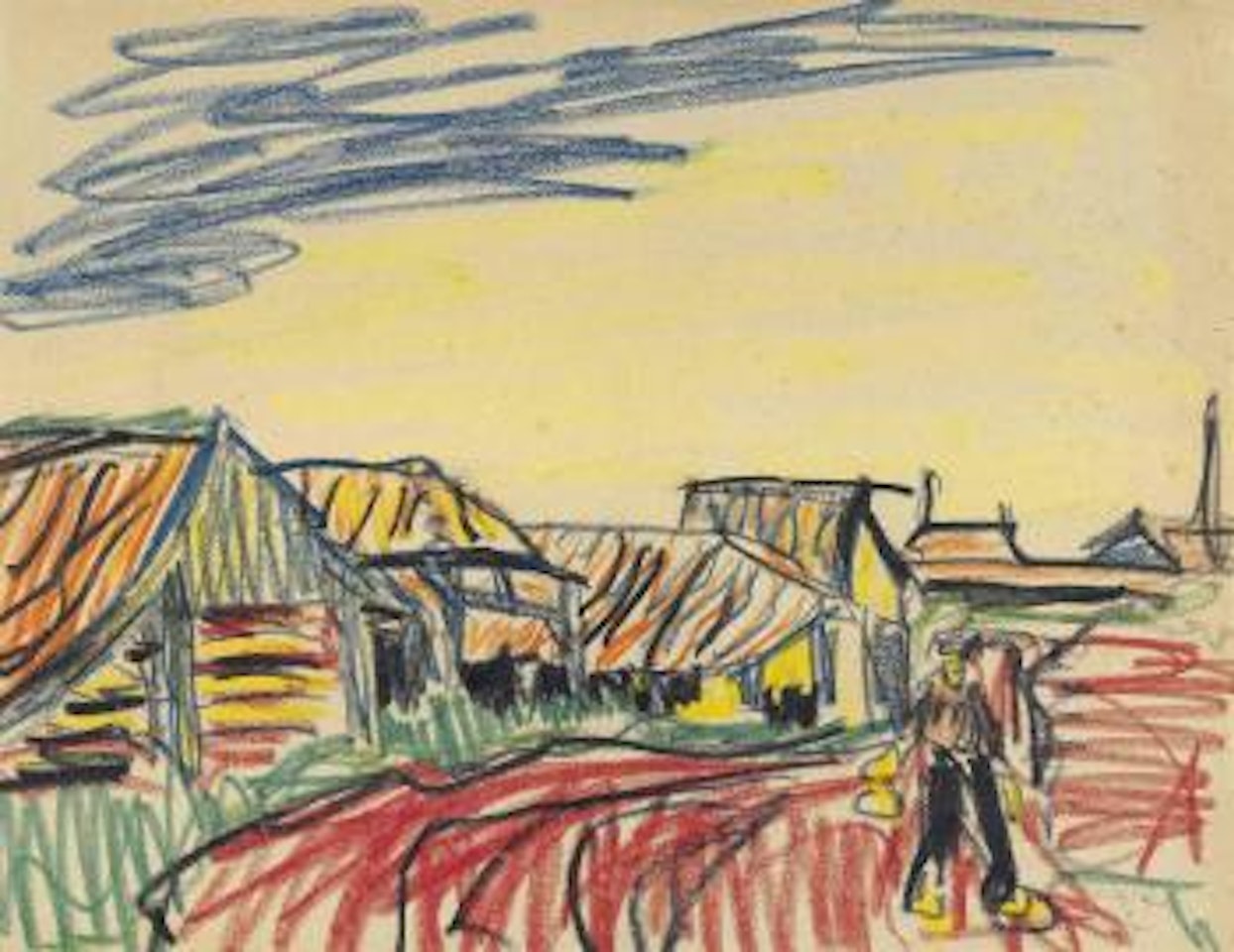 Dorfstrasse by Erich Heckel