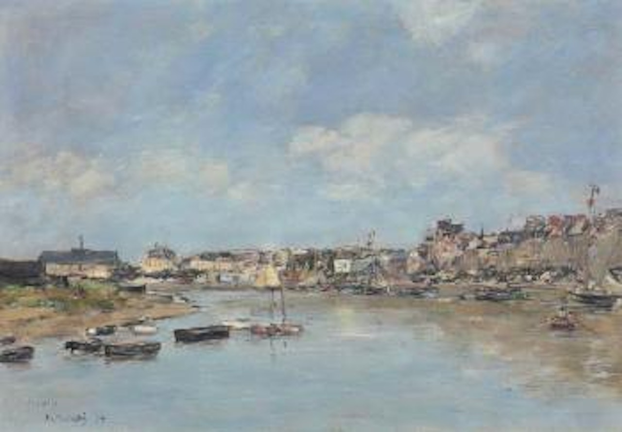 Trouville, le port by Eugène Boudin